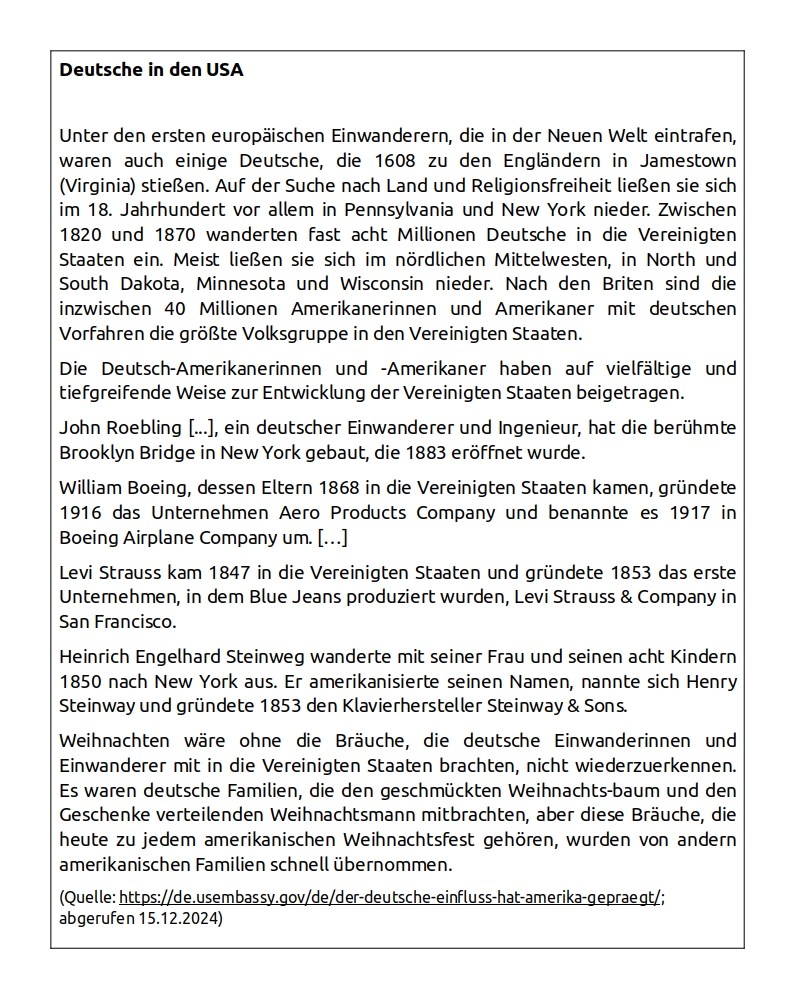 Deutsche in USA