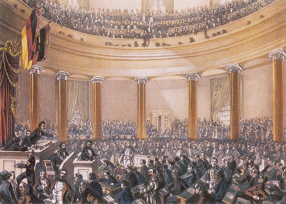 Ludwig von Elliott: Sitzung der Nationalversammlung im Juni 1848